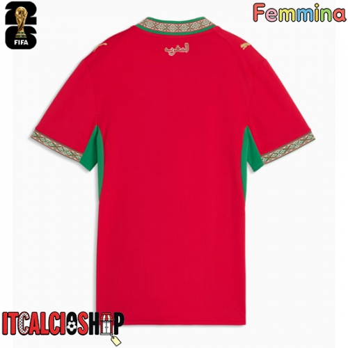 Marocco Prima Maglia Femmina Mondiali 2026 Manica Corta